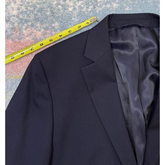 Simon Spurr Mens Navy Wool Valero 42R 2-Button Sport Coat Jacket Blazer Academia - Picture 15 of 16